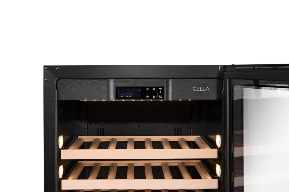 WINE CELLA - FWS122S-BLACK - 110 Bottle Wine Fridge