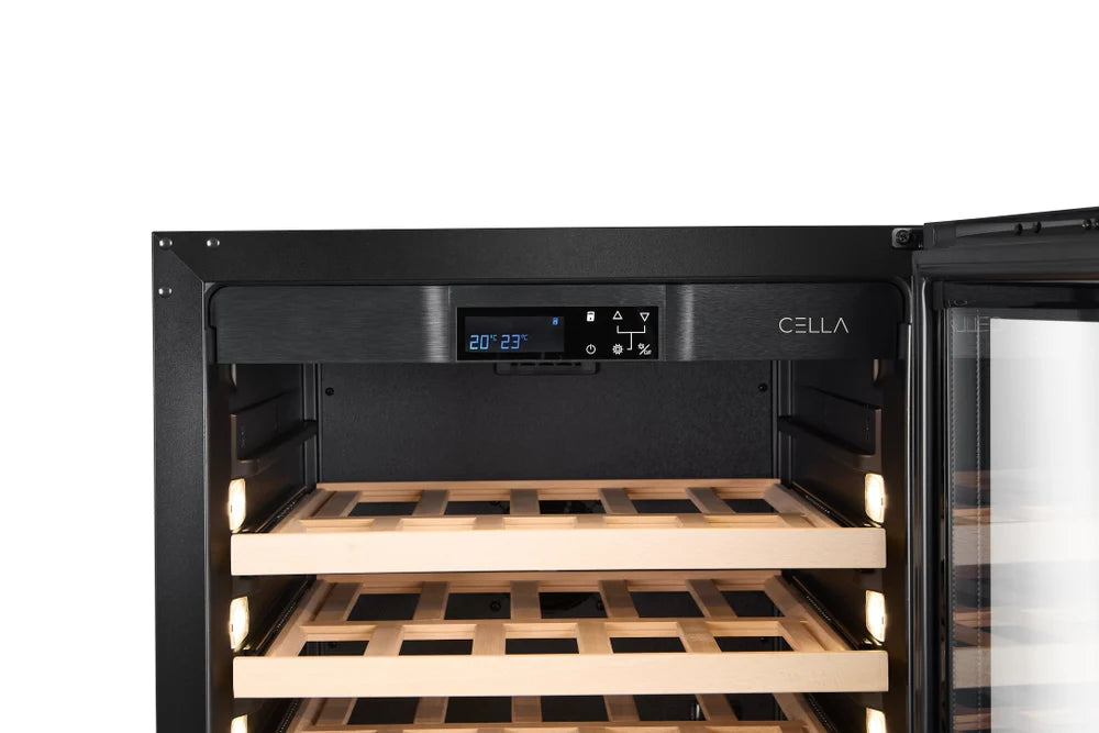 WINE CELLA - FWS154D-BLACK - 154 Bottle Wine Fridge