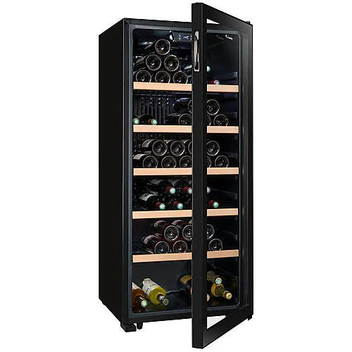 La Sommeliere - 121 Bottle - Freestanding Single Zone Wine Cabinet - LS117BLACK