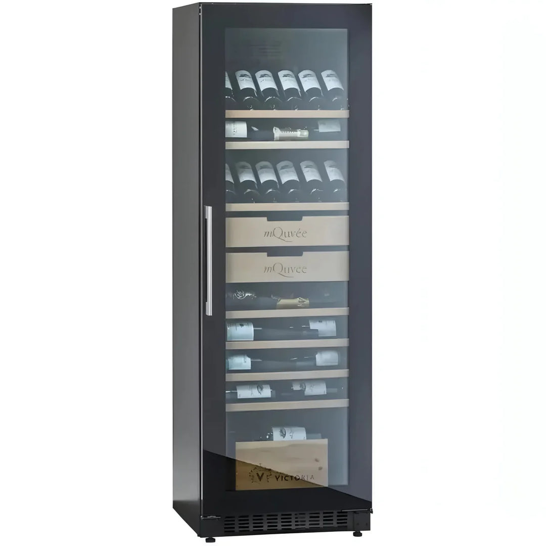 mQuvée Velvet 125 Glass - Single Zone 190 Bottles - Tall Wine Cabinet - Shallow Depth