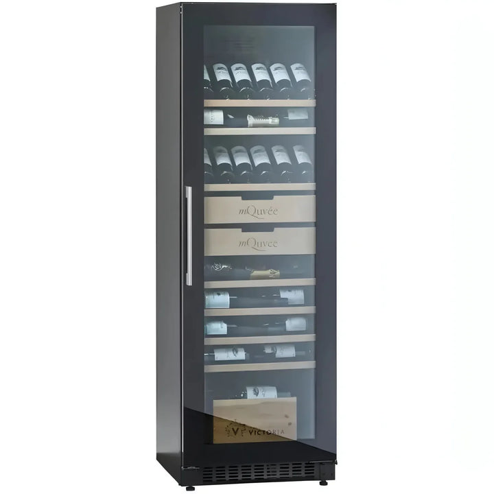 mQuvée Velvet 125 Glass - Single Zone 190 Bottles - Tall Wine Cabinet - Shallow Depth