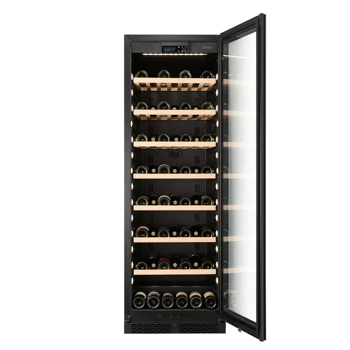 WINE CELLA - W122S-BLACK - 102 Bottle Wine Fridge