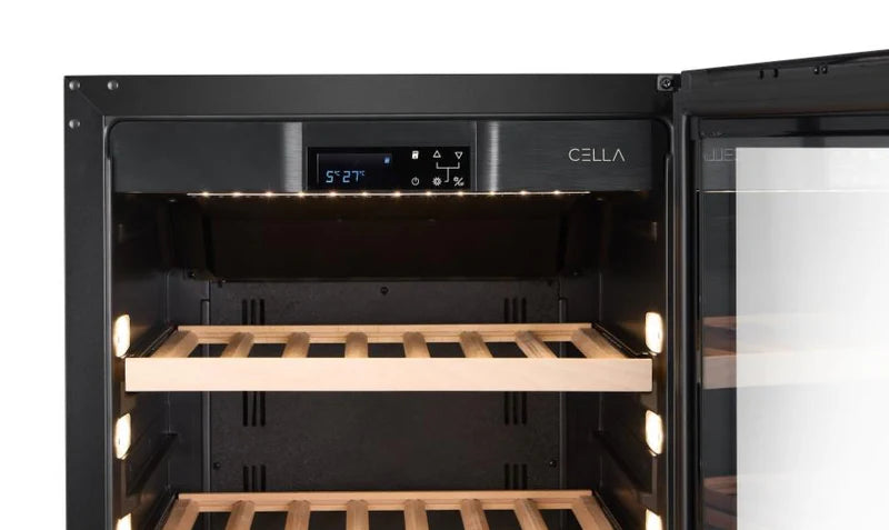 WINE CELLA - W122S-BLACK - 102 Bottle Wine Fridge