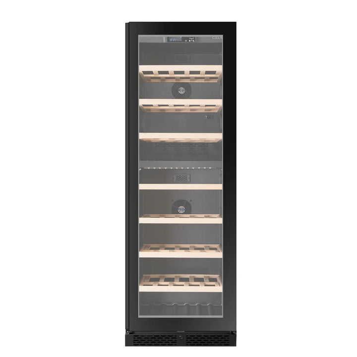 WINE CELLA - W154D-BLACK - 154 Bottle Wine Fridge