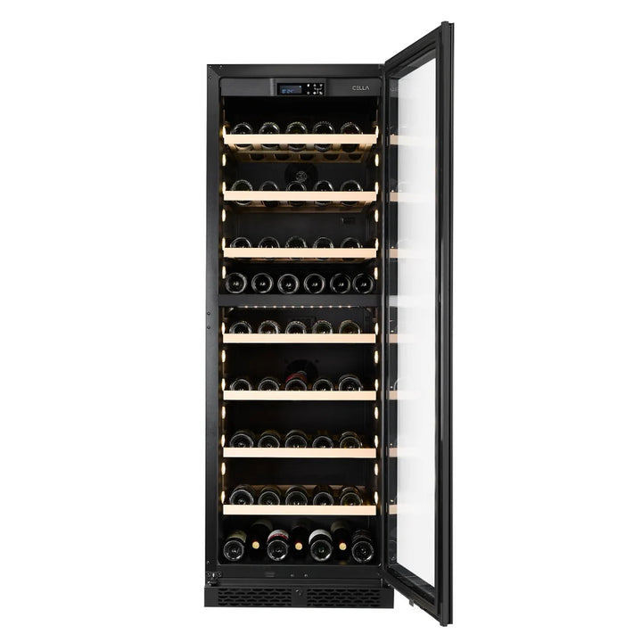 WINE CELLA - W154D-BLACK - 154 Bottle Wine Fridge