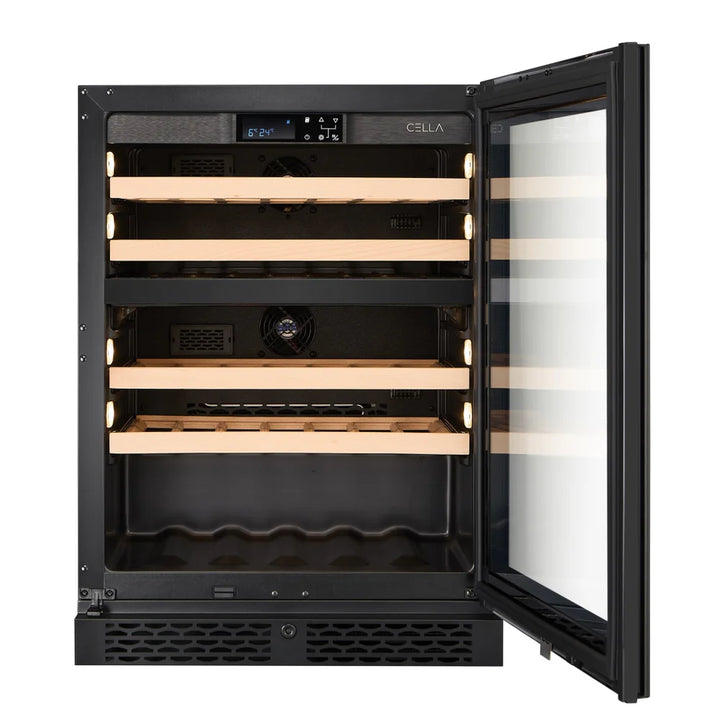 WINE CELLA - W39D-BLACK - 39 Bottle Wine Fridge