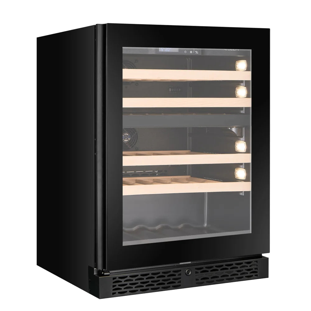 WINE CELLA - W39D-BLACK - 39 Bottle Wine Fridge