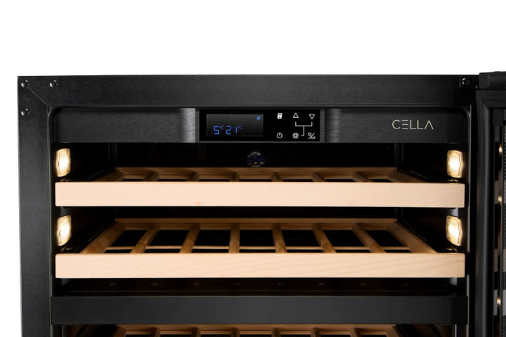 WINE CELLA - W39D-BLACK - 39 Bottle Wine Fridge