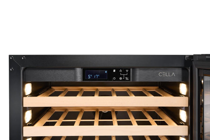 WINE CELLA - W46S-BLACK - 46 Bottle Wine Fridge