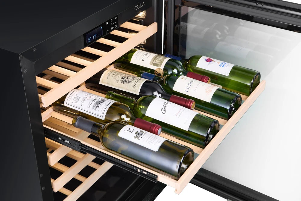 WINE CELLA - W46S-BLACK - 46 Bottle Wine Fridge