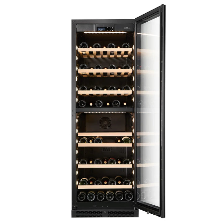 WINE CELLA - W93D-BLACK - 99 Bottle Wine Fridge