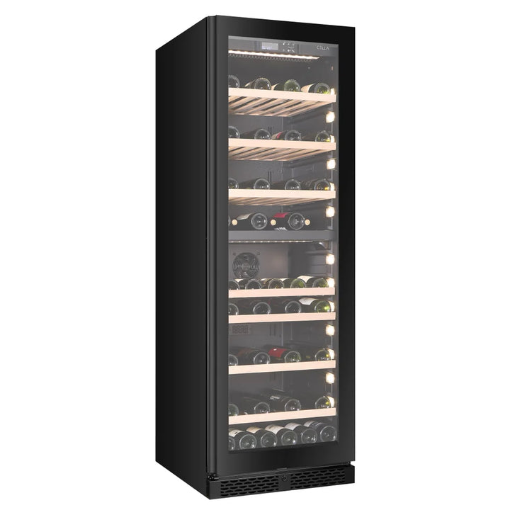 WINE CELLA - W93D-BLACK - 99 Bottle Wine Fridge