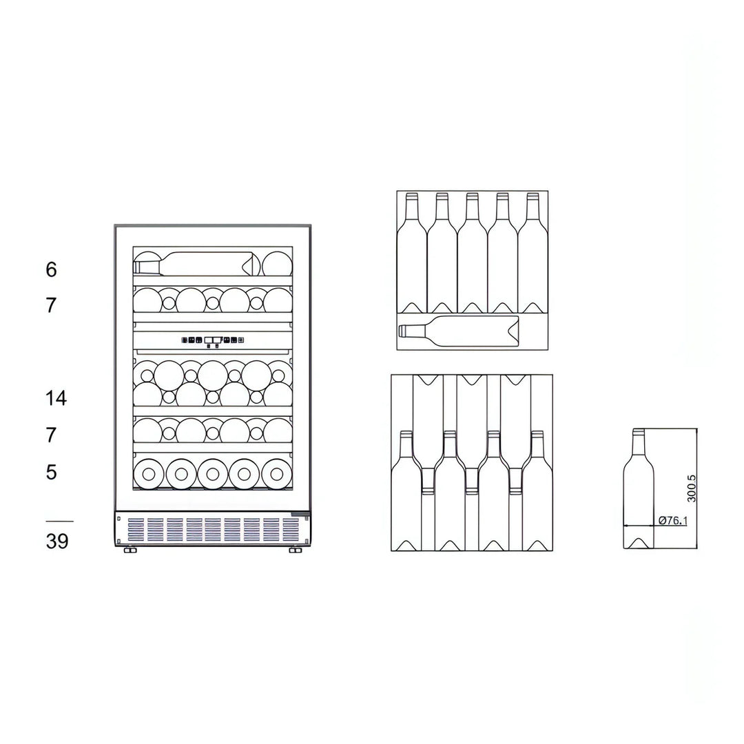 mQuvée - 500mm - Undercounter - WineCave 700 50D Stainless