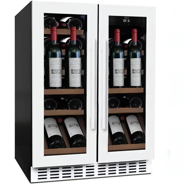 mQuvée - 600mm - Undercounter Wine Fridge - WineCave 60D2 Powder White