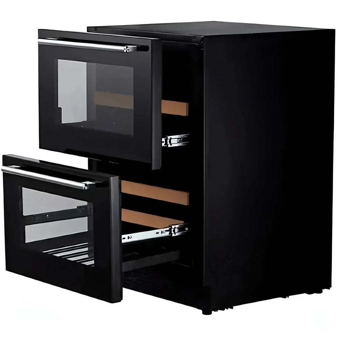 mQuvée - 600mm - Undercounter Wine Fridge - WineCave 60DD Fullglass Black