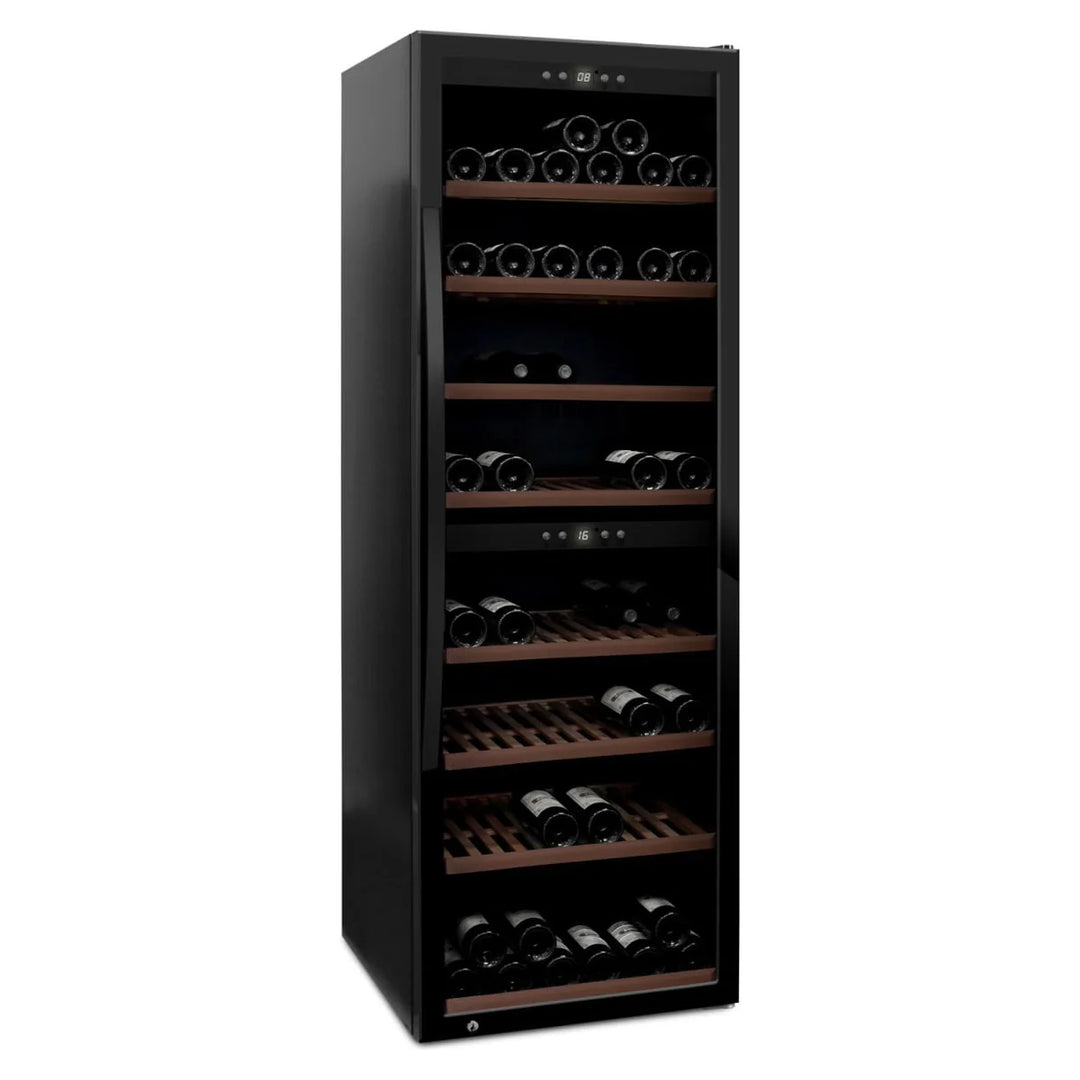 mQuvée - Wine Expert 180 - Dual Zone Freestanding Wine Cooler - Black