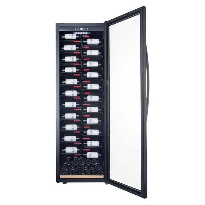 mQuvée - Wine Expert 192 - Single Zone Freestanding Wine Cooler - Fullglass Black Label View