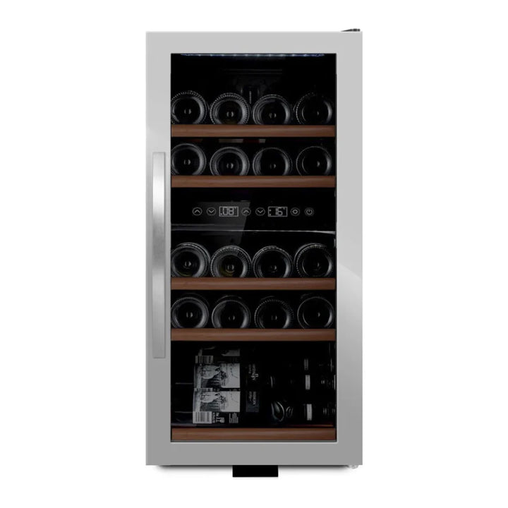 mQuvée - Wine Expert 24- Dual Zone - Freestanding Wine Cooler - Stainless Steel