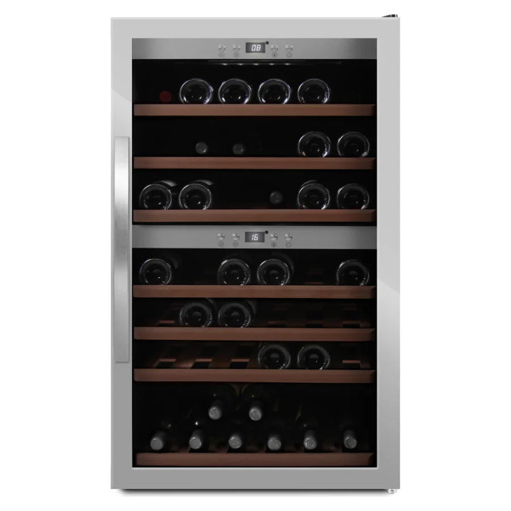 mQuvée - Wine Expert 66 Dual Zone - Freestanding Wine Cooler - Stainless Steel