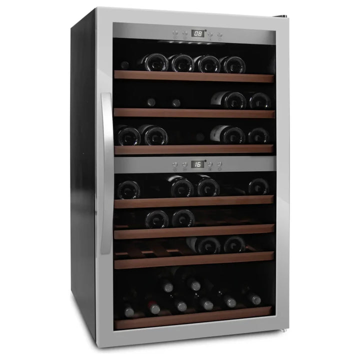 mQuvée - Wine Expert 66 Dual Zone - Freestanding Wine Cooler - Stainless Steel