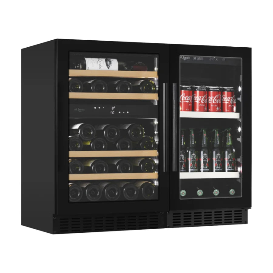 mQuvée - Wine and Beer Cooler - Combination Package 90 - Anthracite Black