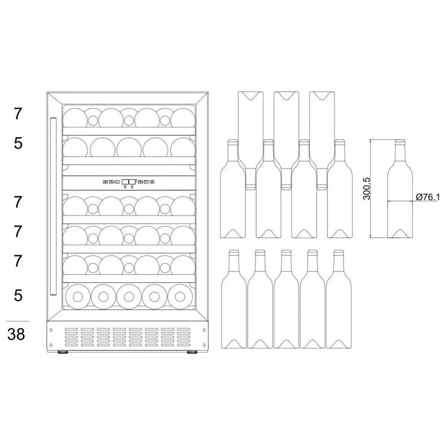 mQuvée - Wine and Beer Cooler - Combination Package 90 - Stainless Steel