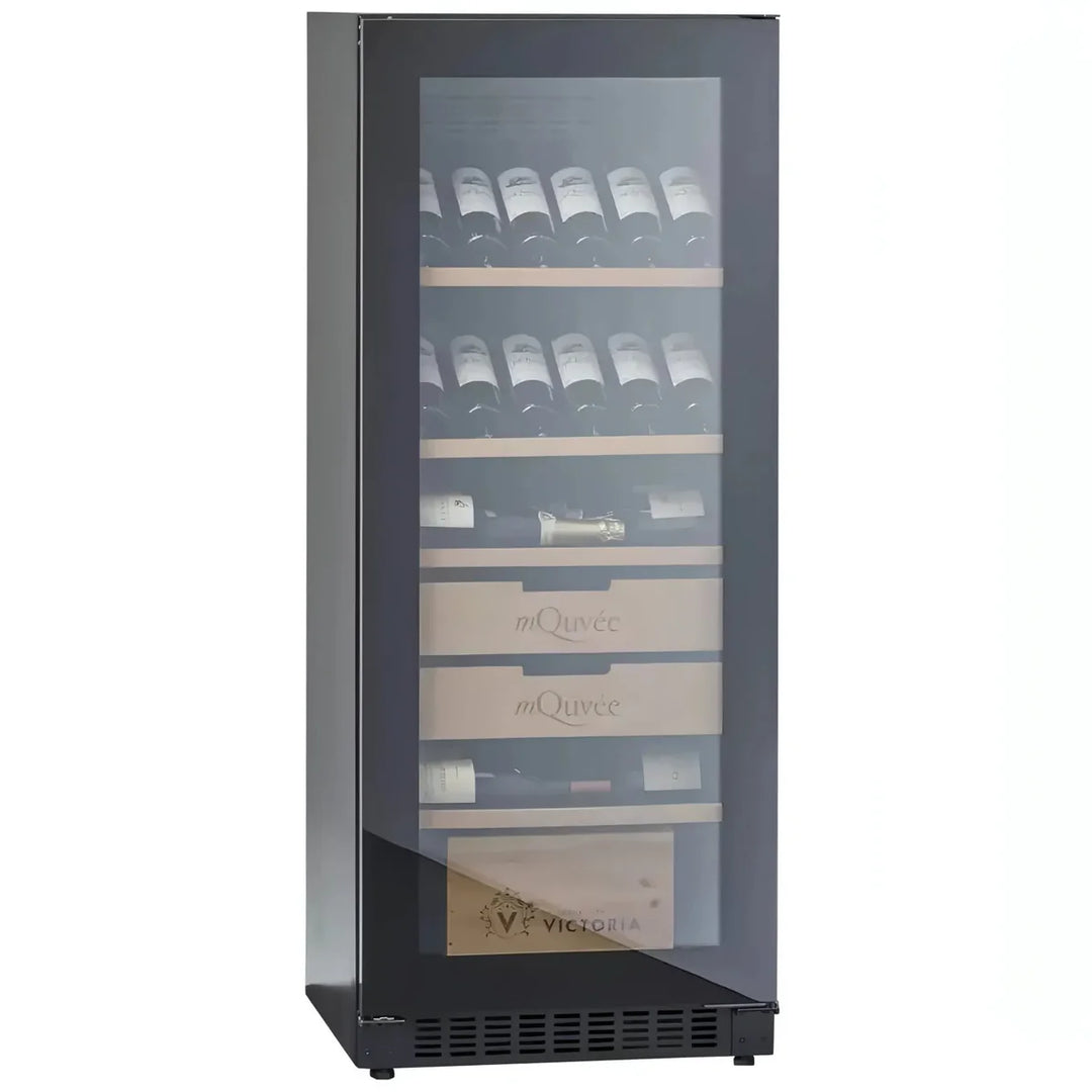 mQuvée Velvet 100 Glass - 600mm - Single Zone - Shallow Depth Tall Wine Cabinet