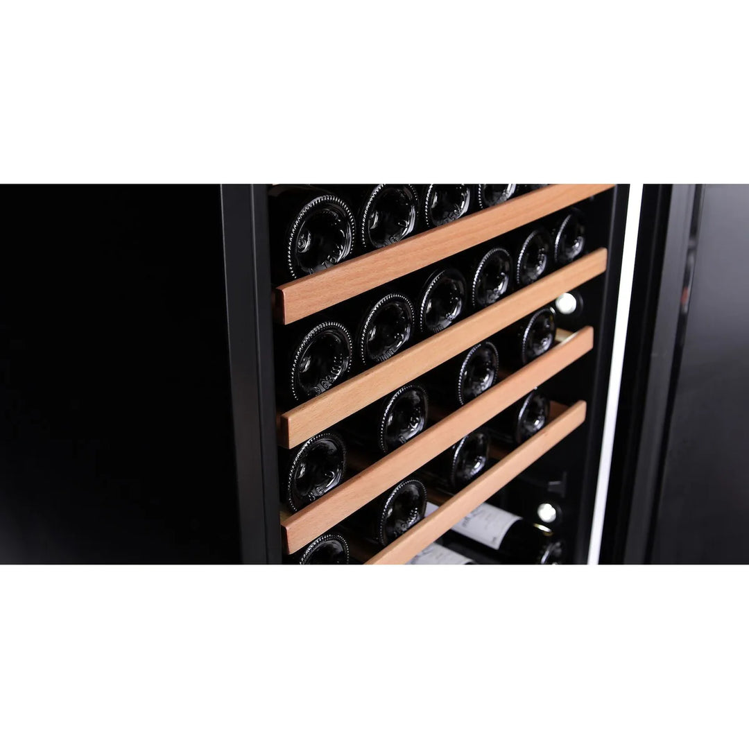 mQuvée WineStore 177 - 126 Bottles - Wine Cabinet - Exclusive Anthracite Black - 15 Shelves