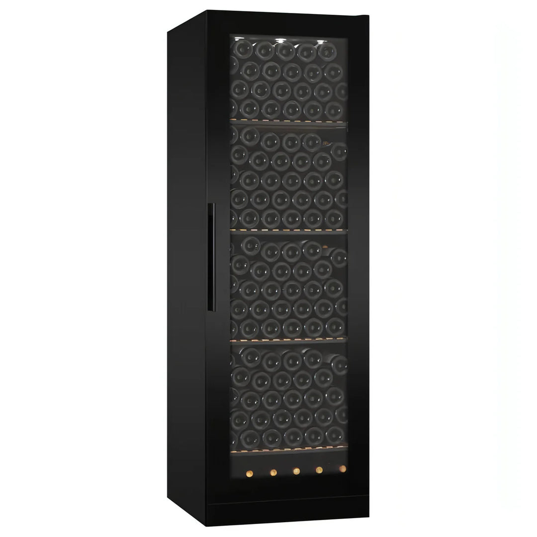 mQuvée WineStore 215 - 215 Bottles - Wine Cabinet - Full Glass Black