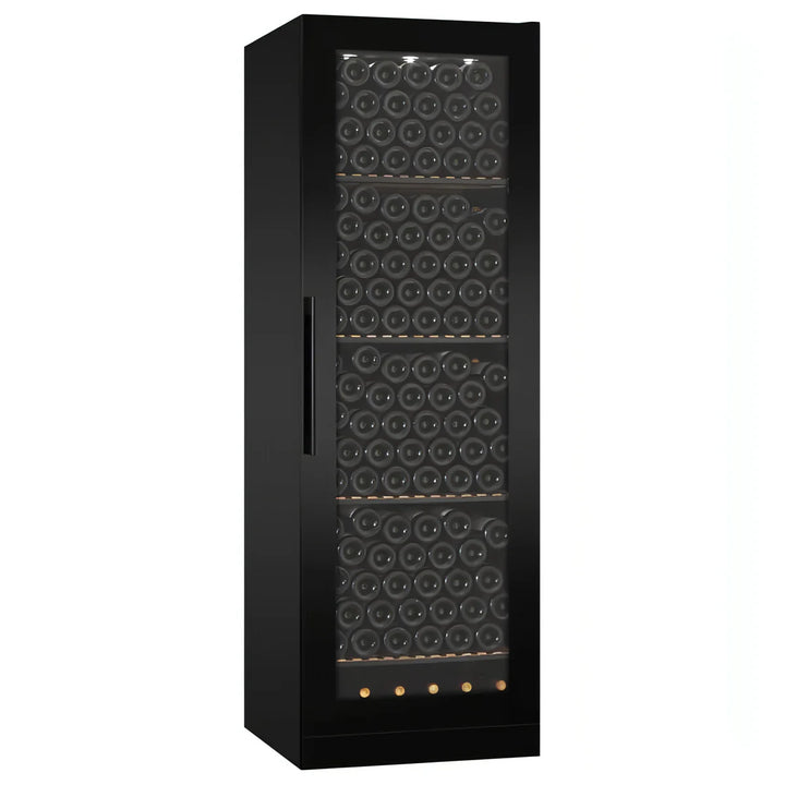 mQuvée WineStore 215 - 215 Bottles - Wine Cabinet - Full Glass Black