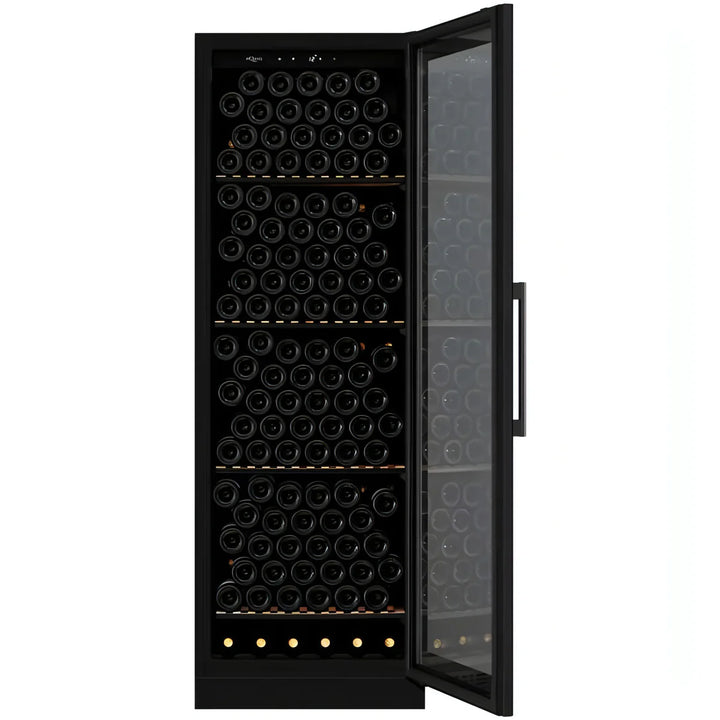 mQuvée WineStore 215 - 215 Bottles - Wine Cabinet - Full Glass Black