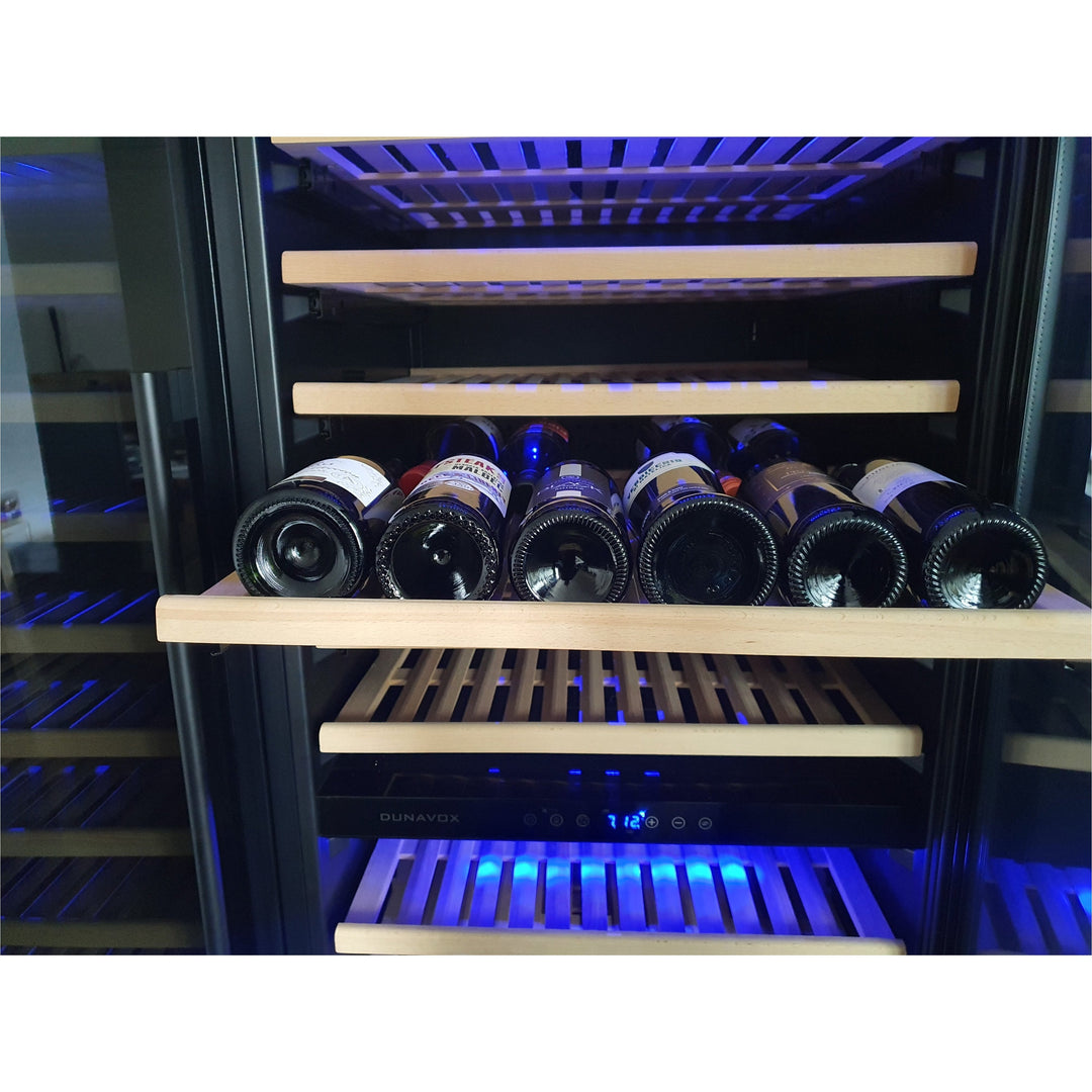 Dunavox GRANDE-181 - 655mm Width - Dual Zone 181 Bottle - Built In / Freestanding Wine Cooler - DX-181.490SDSK