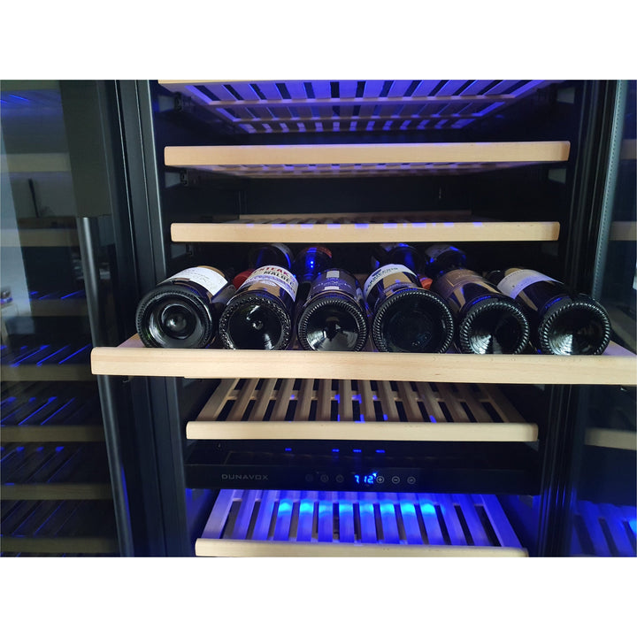 Dunavox GRANDE-181 - 655mm Width - Dual Zone 181 Bottle - Built In / Freestanding Wine Cooler - DX-181.490SDSK