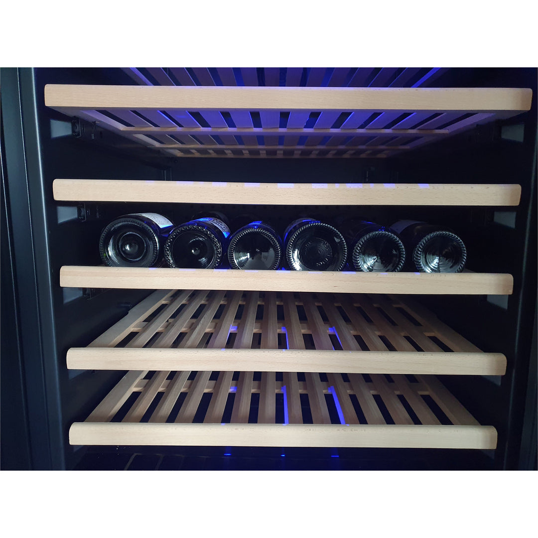 Dunavox GRANDE-194 - 655mm Width - Single Zone 194 Bottle - Built In / Freestanding Wine Cooler - DX-194.490BK