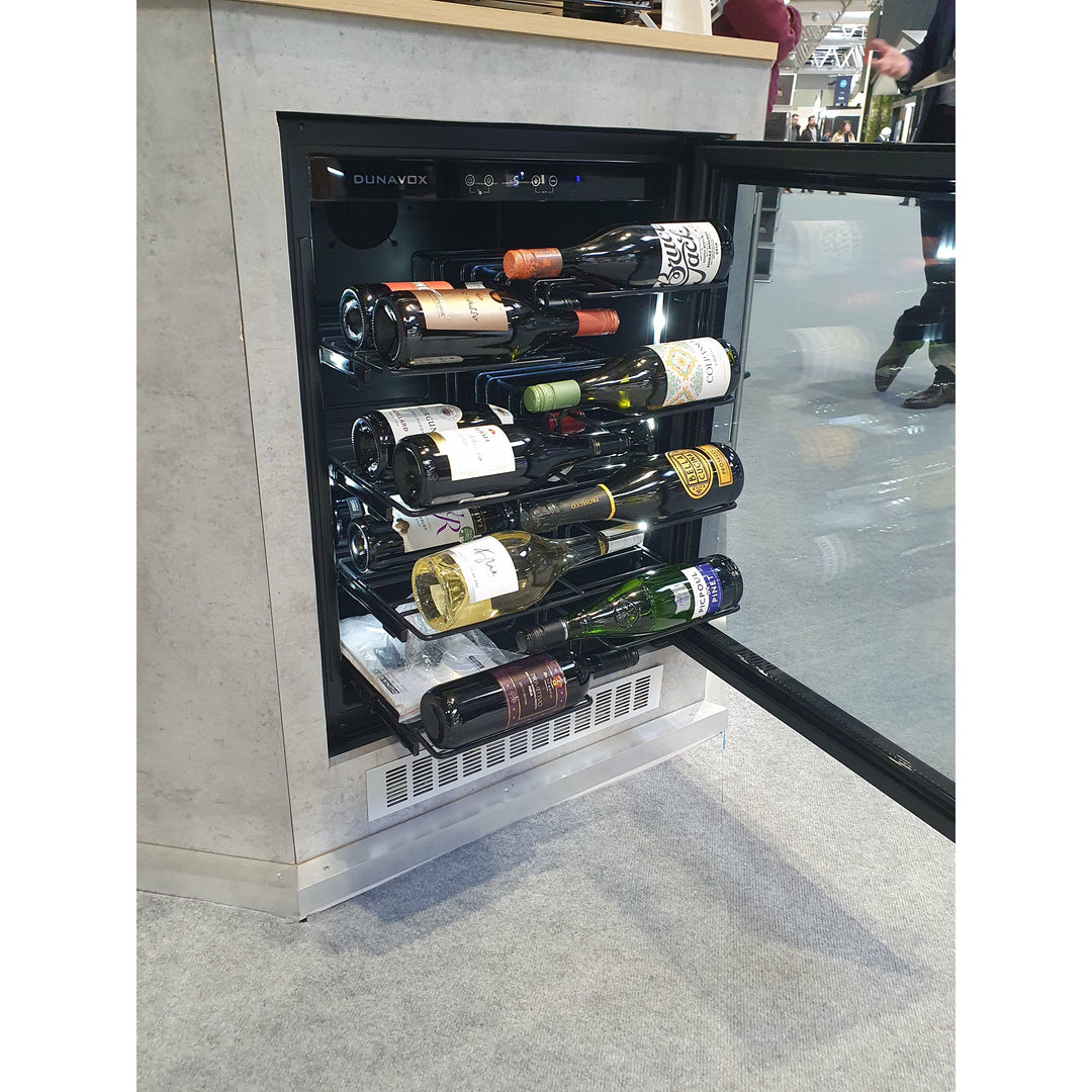 Dunavox FLOW-40 - 600mm - 40 Bottle - Built In Wine Fridge - DAUF-40.138B