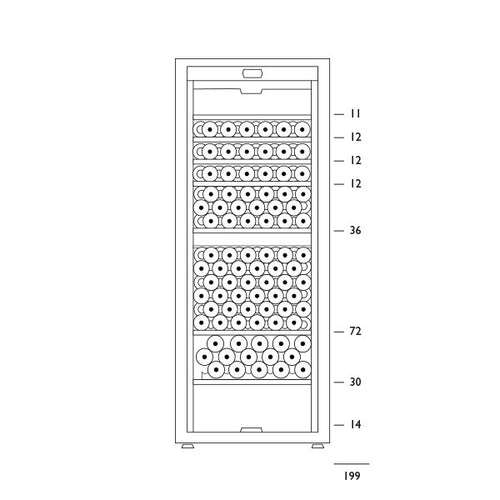 Artevino Oxygen - 199 Bottle Multi Zone Wine Cabinet OXG3T199NVSD - Glass Door