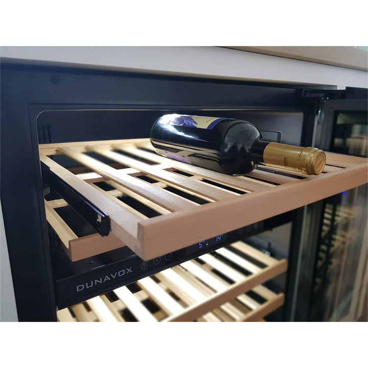 Dunavox FLOW-46D - 600mm Dual Zone - 46 Bottle - Built In Undercounter Wine Fridge - DAUF-46.145DSS