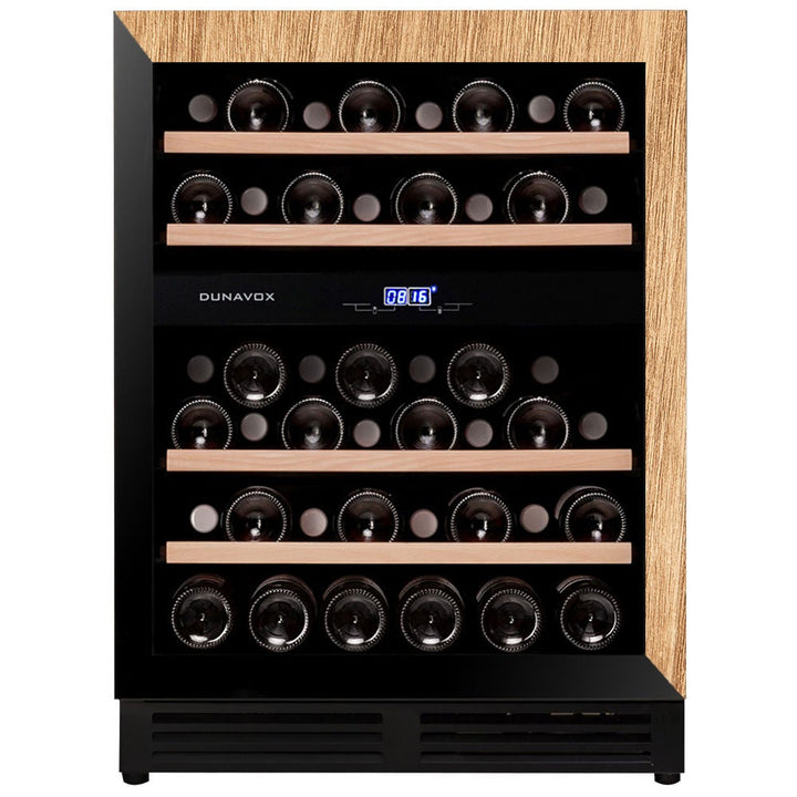 Dunavox FLOW-45 - 600mm Dual Zone - 45 Bottle - Fully Integrated Undercounter Wine Cooler - DAUF-45.125DOP.TO 88cm height