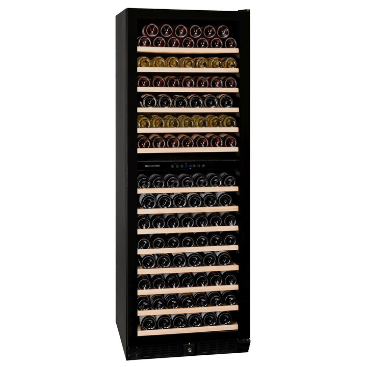 Dunavox - 181 bottle Built In Dual Zone Tall Wine Cooler DX-181.490DBK Elite Wine Refrigeration