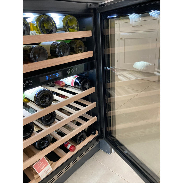 Dunavox FLOW-46D - 600mm Dual Zone - 46 Bottle - Built In Undercounter Wine Fridge - DAUF-46.145DSS