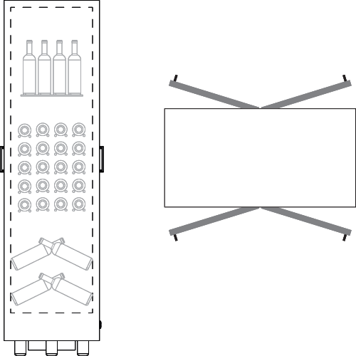 Mod 10 - Built in / Freestanding Wine Wall MD-14 - For Home Use