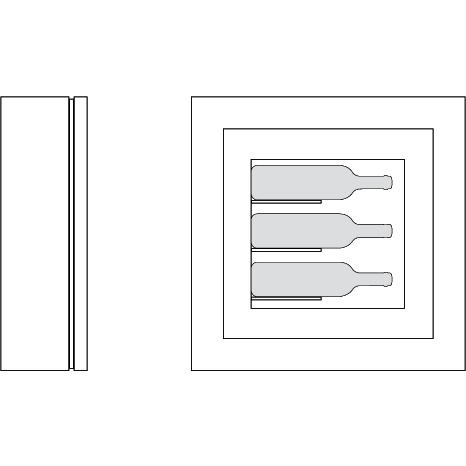 Quadro Vino - Wine Wall QV30 - 3 Bottle Display Unit