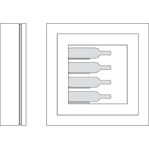 Quadro Vino - Wine Wall QV40 - 4 Bottle Display Unit