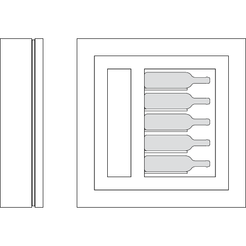 Quadro Vino - Wine Wall QV52 - 5 Bottle Display Unit