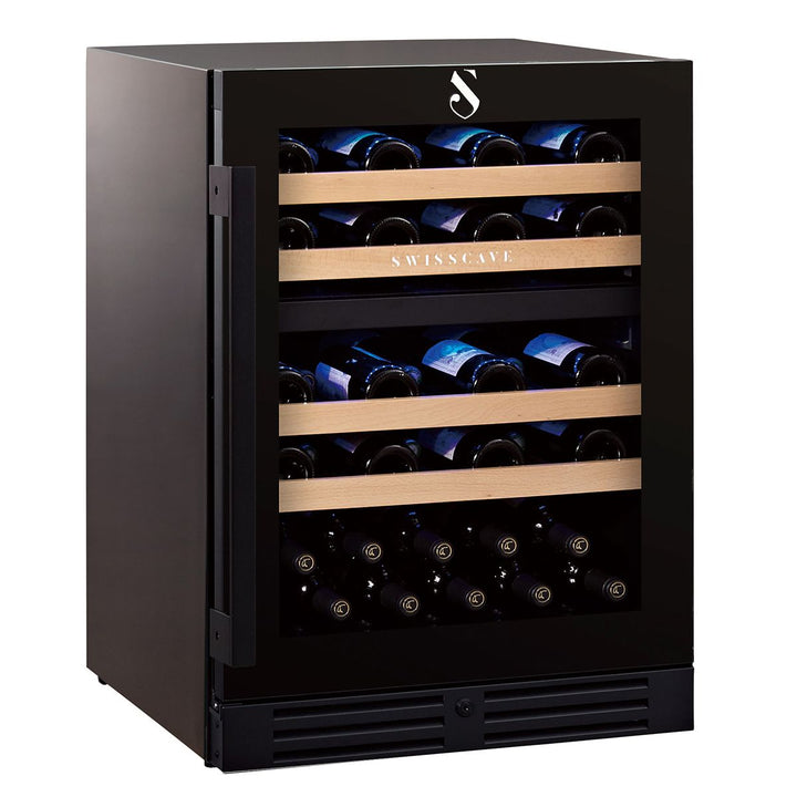 SWISSCAVE Classic - 600mm Dual Zone - 40 Bottles - Freestanding / Built in Wine Cooler - WL155DF