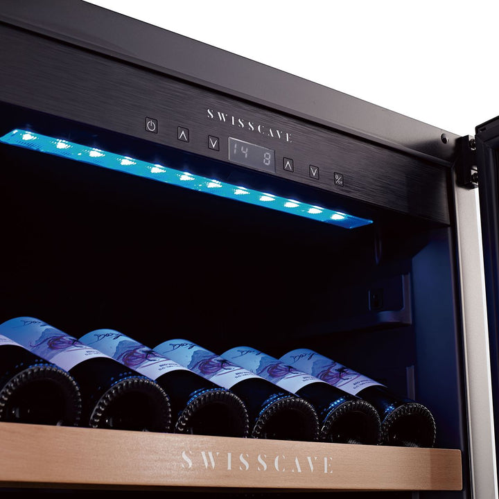 SWISSCAVE Classic - 600mm Dual Zone - 40 Bottles - Freestanding / Built in Wine Cooler - WL155DF