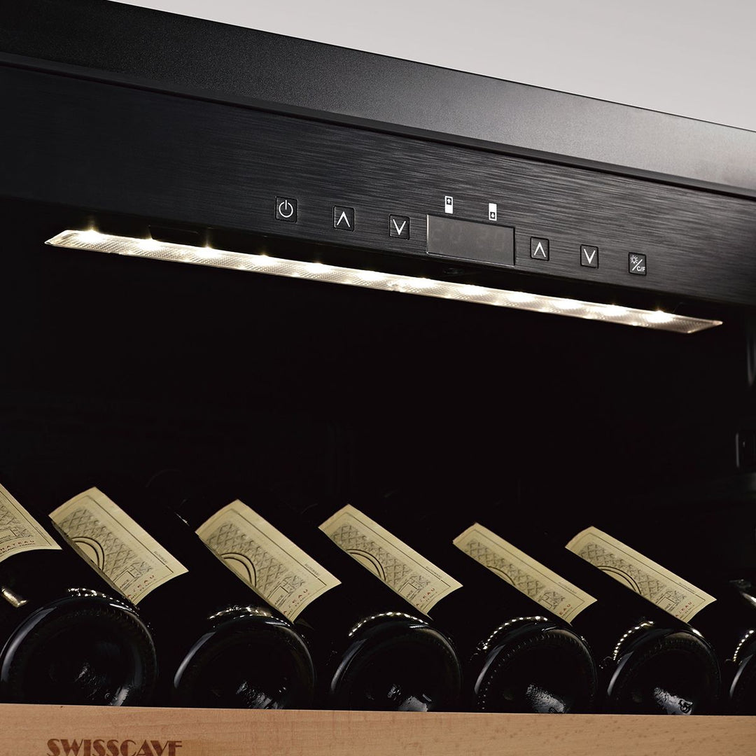 SWISSCAVE Premium - 600mm - 110 Bottle - Freestanding / Built in Wine Cooler - WLB-360F-MIX