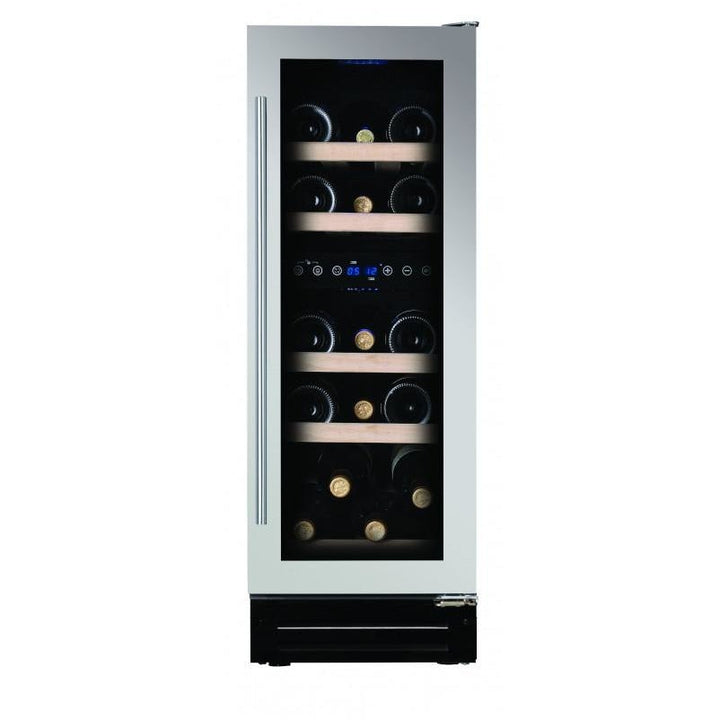 Dunavox FLOW-17 - 300mm Dual Zone - 17 Bottle - Built In / Freestanding Wine Cooler - DAUF-17.58DSS