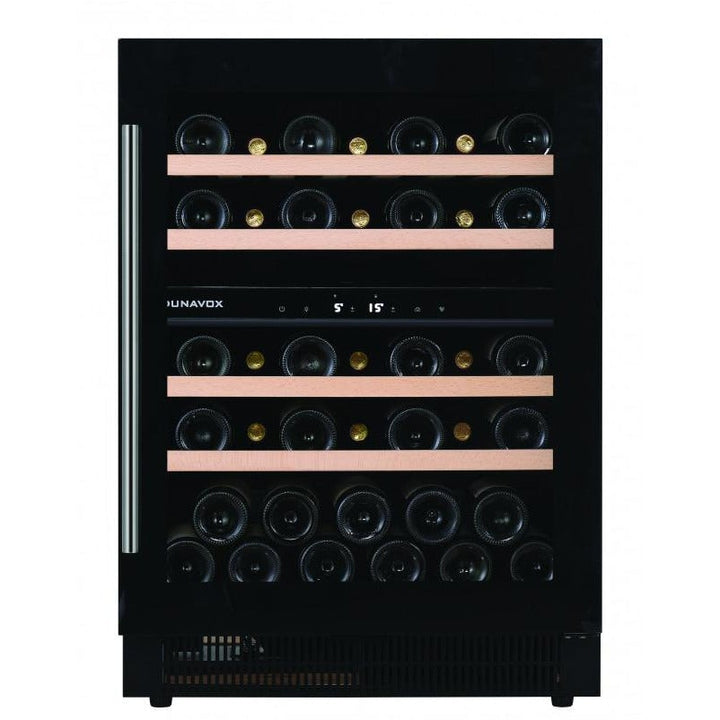 Dunavox - 600mm Built in Dual Zone Wine Cooler DAU-39.121DB - 3 Lighting Options