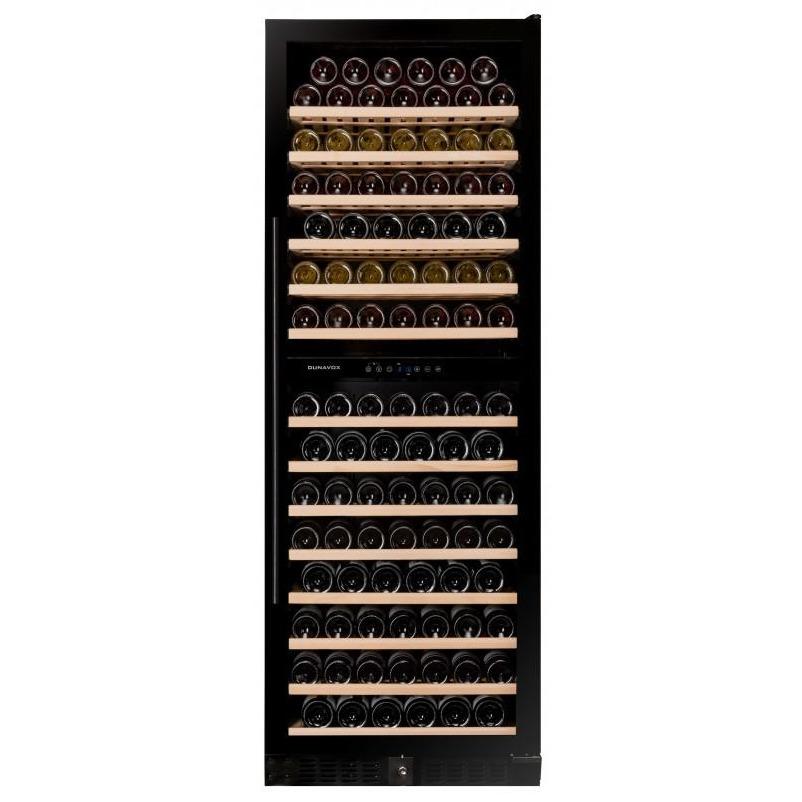 Dunavox - 181 bottle Built In Dual Zone Tall Wine Cooler DX-181.490DBK Elite Wine Refrigeration